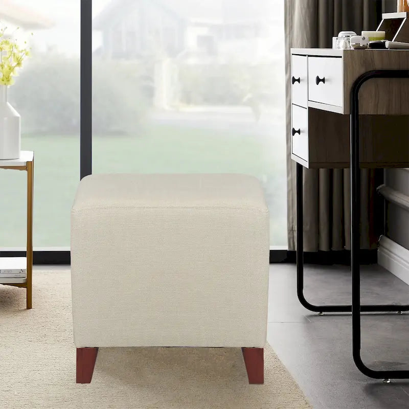 Pouf ottoman cube Passionate de style britannique simple Adeco