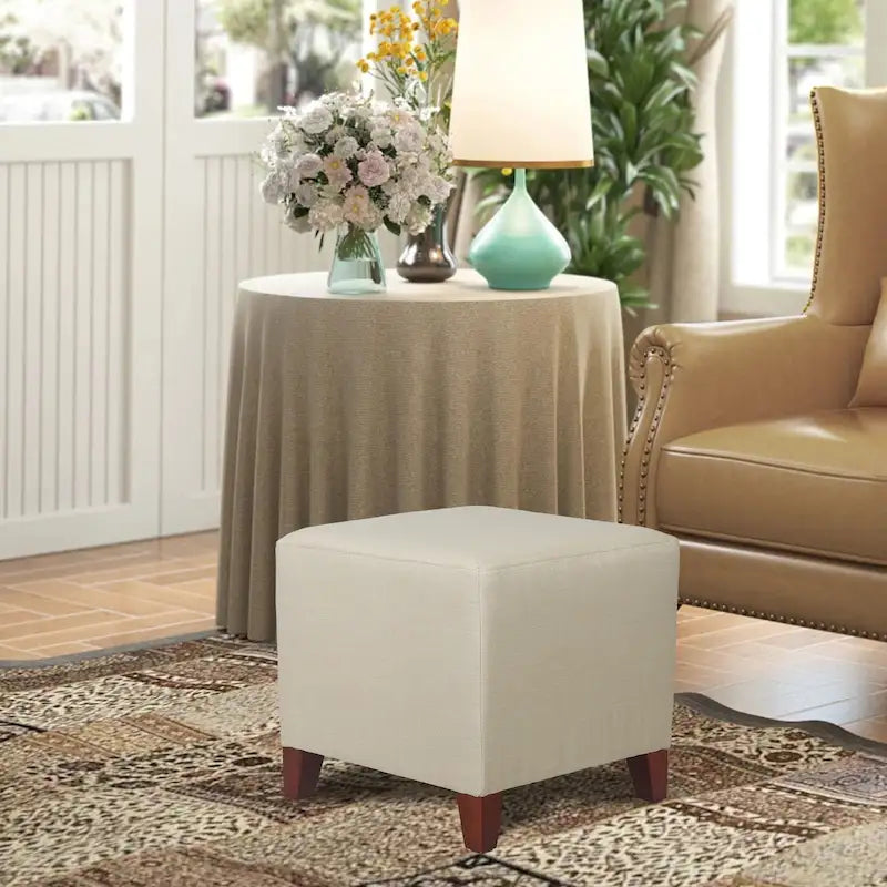Pouf ottoman cube Passionate de style britannique simple Adeco