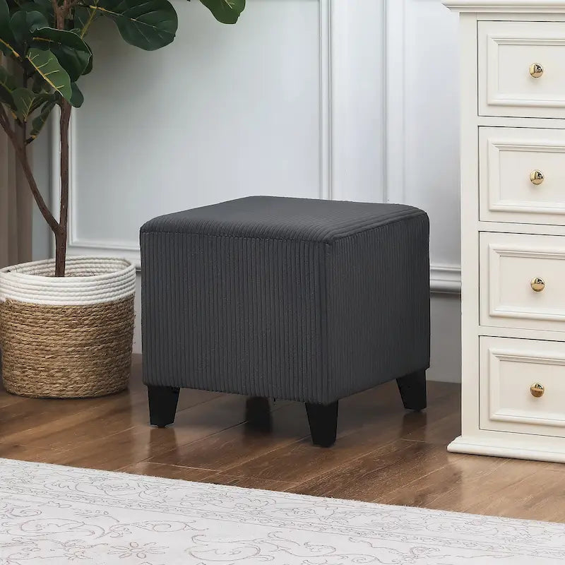 Pouf ottoman cube Passionate de style britannique simple Adeco