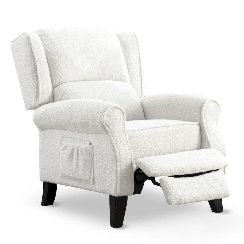 Fauteuil inclinable à dossier inclinable rembourré en polyester HOMYKA