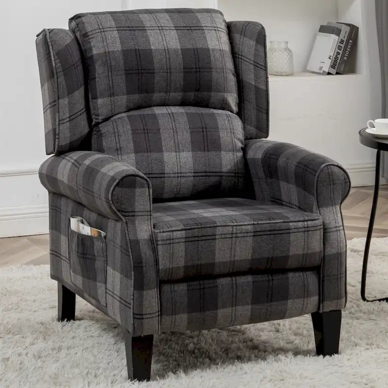 Fauteuil inclinable à dossier inclinable rembourré en polyester HOMYKA
