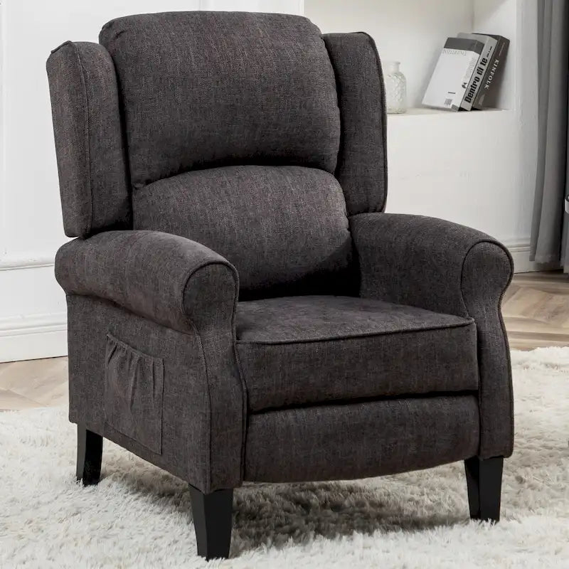 Fauteuil inclinable à dossier inclinable rembourré en polyester HOMYKA