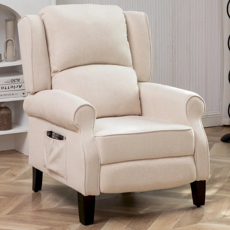 Fauteuil inclinable à dossier inclinable rembourré en polyester HOMYKA