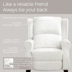Fauteuil inclinable à dossier inclinable rembourré en polyester HOMYKA