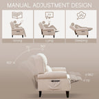Fauteuil inclinable à dossier inclinable rembourré en polyester HOMYKA