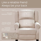 Fauteuil inclinable à dossier inclinable rembourré en polyester HOMYKA