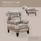 Fauteuil inclinable à dossier inclinable rembourré en polyester HOMYKA
