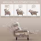 Fauteuil inclinable à dossier inclinable rembourré en polyester HOMYKA