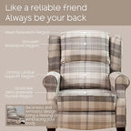 Fauteuil inclinable à dossier inclinable rembourré en polyester HOMYKA