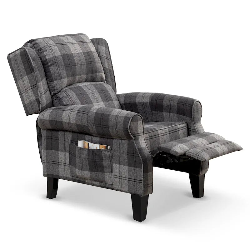 Fauteuil inclinable à dossier inclinable rembourré en polyester HOMYKA
