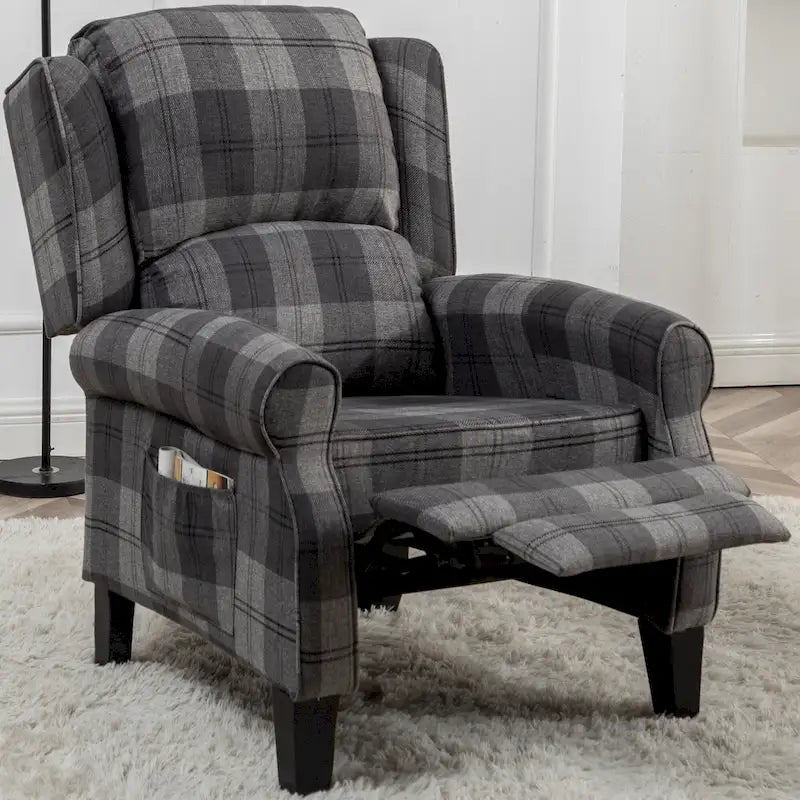 Fauteuil inclinable à dossier inclinable rembourré en polyester HOMYKA
