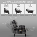 Fauteuil inclinable à dossier inclinable rembourré en polyester HOMYKA