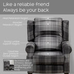 Fauteuil inclinable à dossier inclinable rembourré en polyester HOMYKA