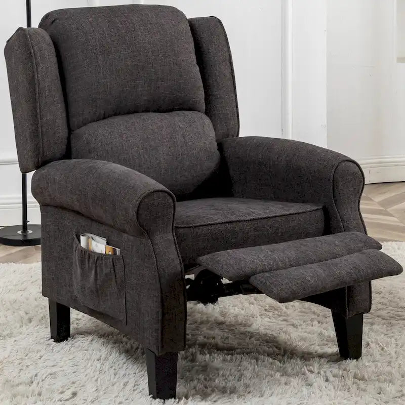 Fauteuil inclinable à dossier inclinable rembourré en polyester HOMYKA