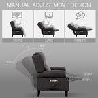 Fauteuil inclinable à dossier inclinable rembourré en polyester HOMYKA