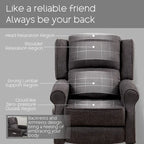 Fauteuil inclinable à dossier inclinable rembourré en polyester HOMYKA