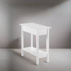 Table d'appoint en bois à plateau rabattable avec grand espace de rangement, design compact et étagère pratique
