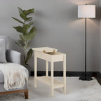 Table d'appoint en bois à plateau rabattable avec grand espace de rangement, design compact et étagère pratique