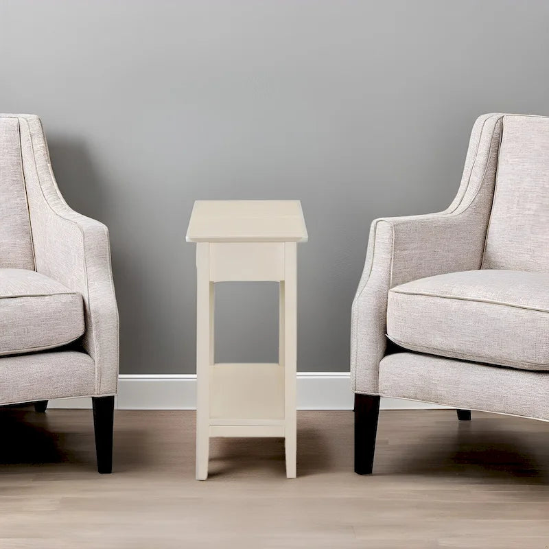 Table d'appoint en bois à plateau rabattable avec grand espace de rangement, design compact et étagère pratique