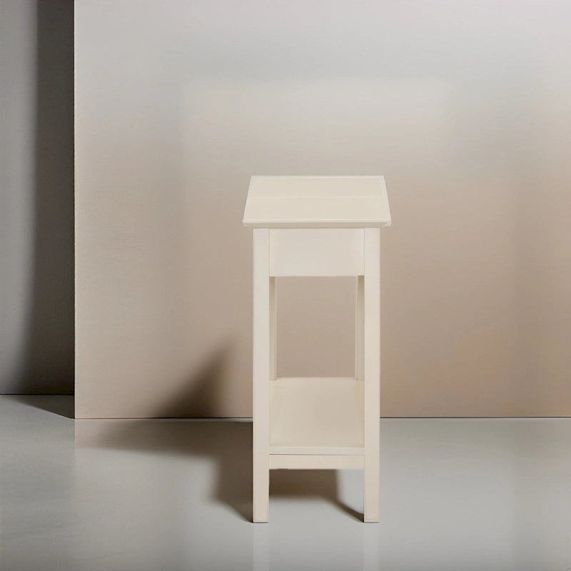 Table d'appoint en bois à plateau rabattable avec grand espace de rangement, design compact et étagère pratique