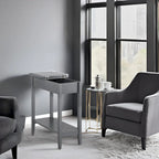 Table d'appoint en bois à plateau rabattable avec grand espace de rangement, design compact et étagère pratique