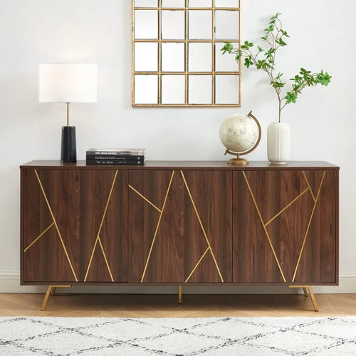 63 W Wood Buffets and Sideboards Storage Cabinet