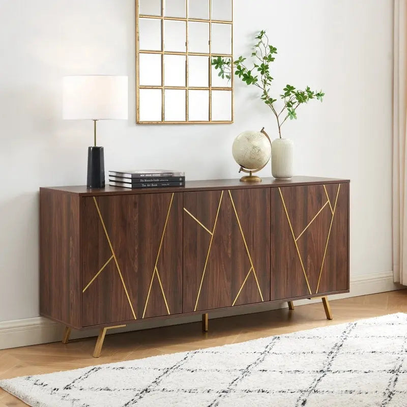 Buffets et vaisseliers en bois de 63 pouces de large - Armoire de rangement