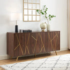 Buffets et vaisseliers en bois de 63 pouces de large - Armoire de rangement