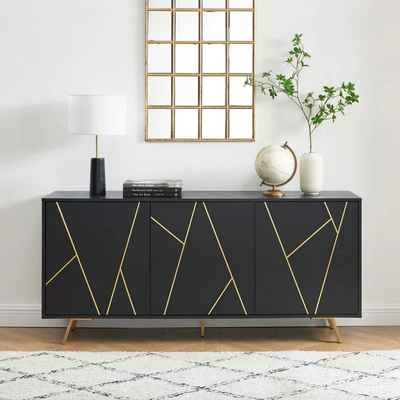 Buffets et vaisseliers en bois de 63 pouces de large - Armoire de rangement