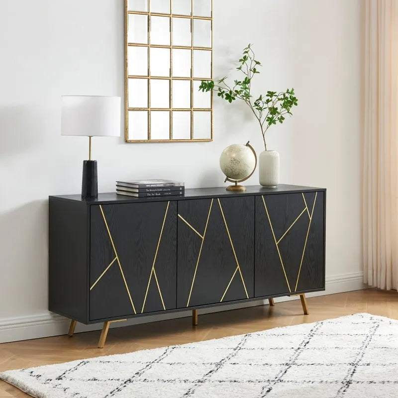 Buffets et vaisseliers en bois de 63 pouces de large - Armoire de rangement