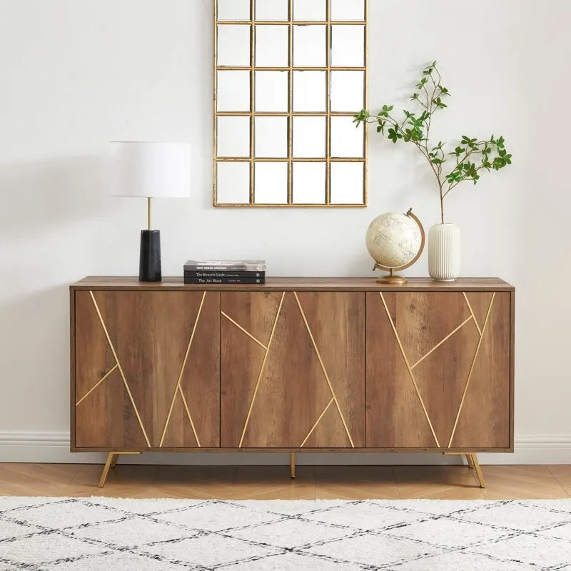 Buffets et vaisseliers en bois de 63 pouces de large - Armoire de rangement