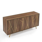 Buffets et vaisseliers en bois de 63 pouces de large - Armoire de rangement
