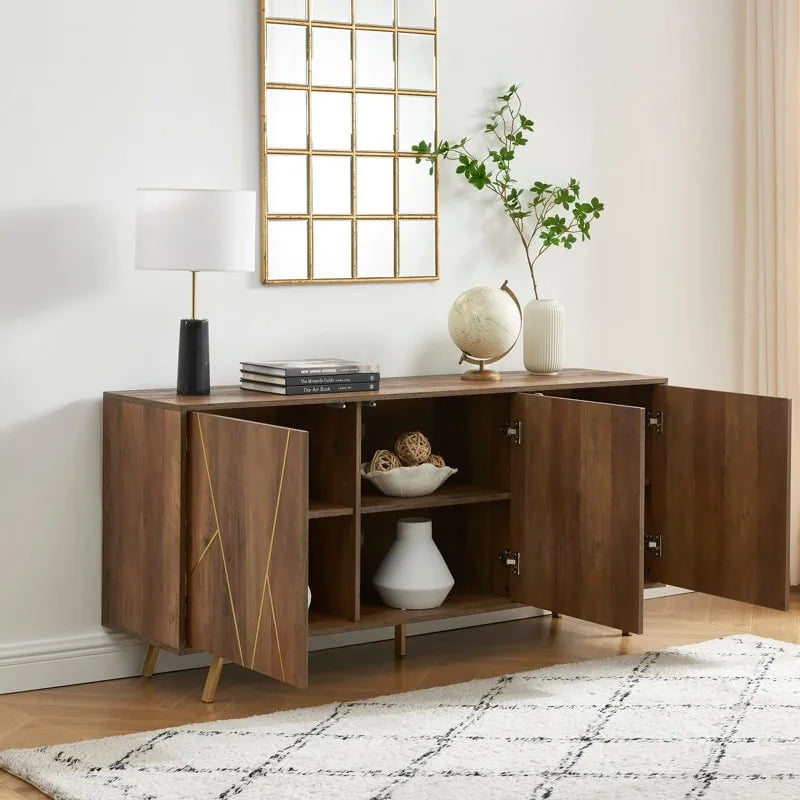 Buffets et vaisseliers en bois de 63 pouces de large - Armoire de rangement