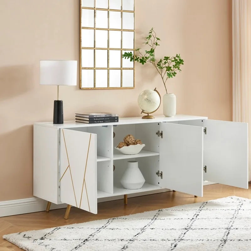 Buffets et vaisseliers en bois de 63 pouces de large - Armoire de rangement