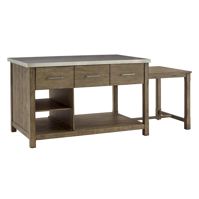 Îlot de cuisine extensible Tali effet recyclé par iNSPIRE Q Classic