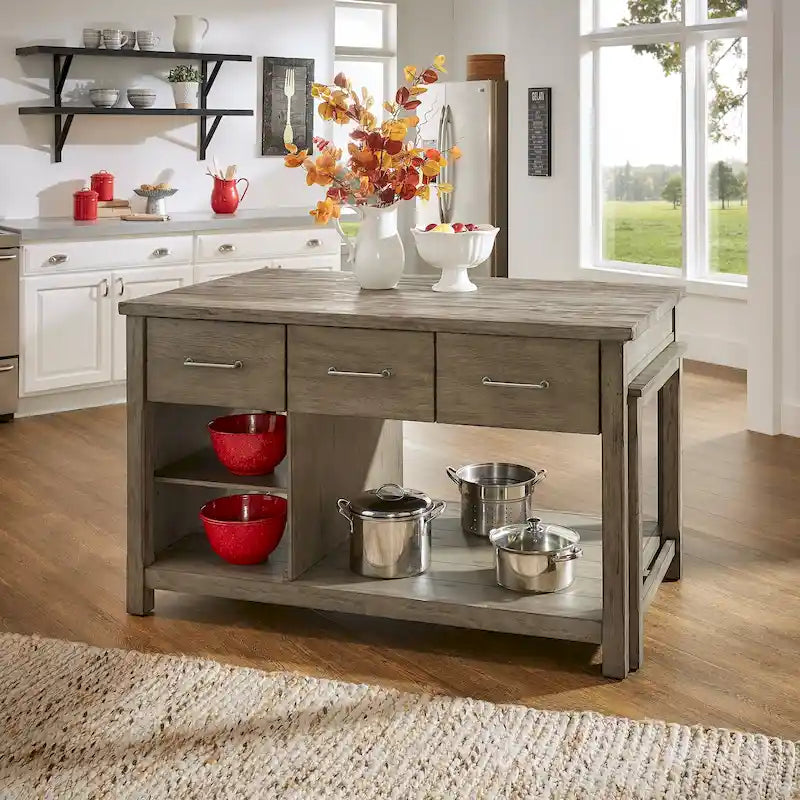 Îlot de cuisine extensible Tali effet recyclé par iNSPIRE Q Classic