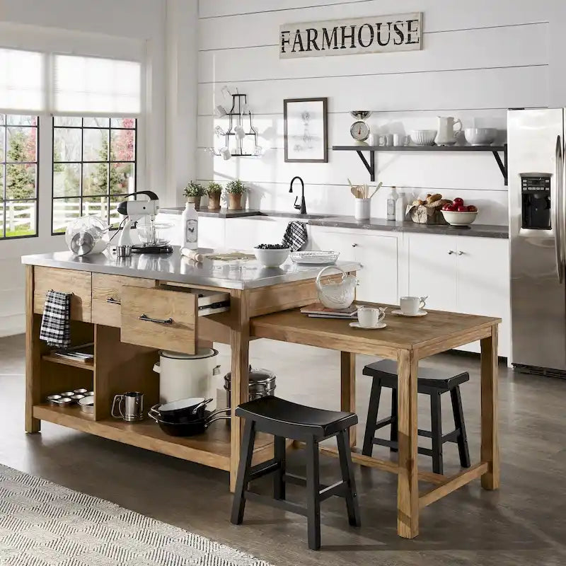 Îlot de cuisine extensible Tali effet recyclé par iNSPIRE Q Classic