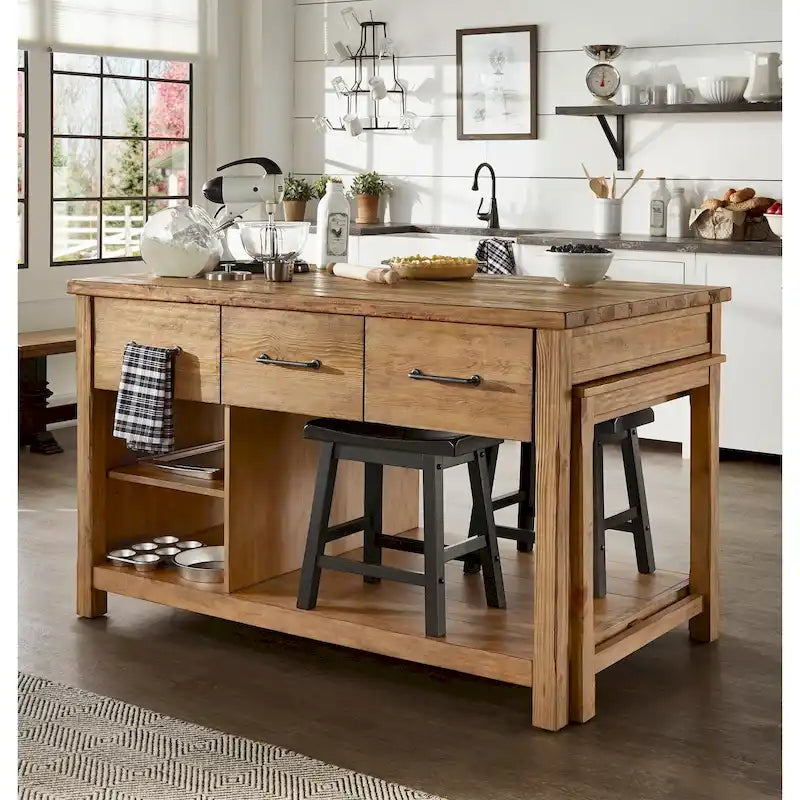 Îlot de cuisine extensible Tali effet recyclé par iNSPIRE Q Classic