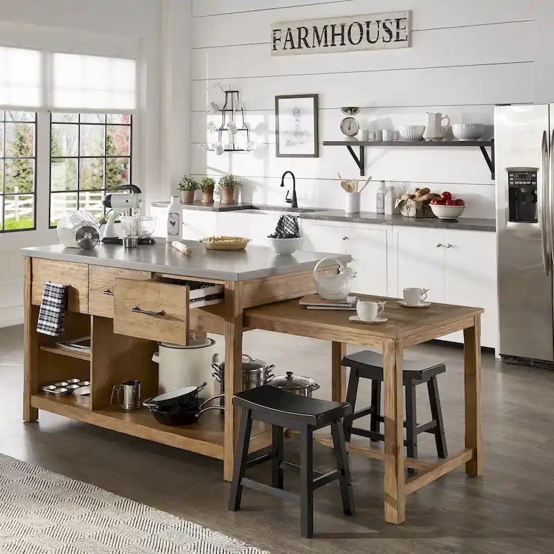 Îlot de cuisine extensible Tali effet recyclé par iNSPIRE Q Classic