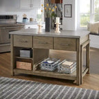 Îlot de cuisine extensible Tali effet recyclé par iNSPIRE Q Classic