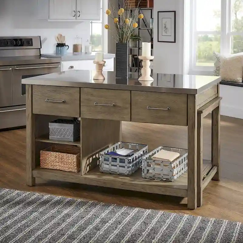 Îlot de cuisine extensible Tali effet recyclé par iNSPIRE Q Classic