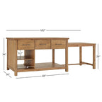 Îlot de cuisine extensible Tali effet recyclé par iNSPIRE Q Classic