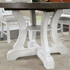 Table de salle à manger ronde en bois Sylmer Farmhouse de 54 pouces de Furniture of America