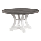 Table de salle à manger ronde en bois Sylmer Farmhouse de 54 pouces de Furniture of America