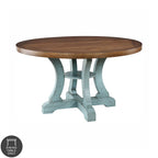 Table de salle à manger ronde en bois Sylmer Farmhouse de 54 pouces de Furniture of America