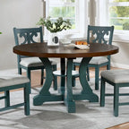 Table de salle à manger ronde en bois Sylmer Farmhouse de 54 pouces de Furniture of America