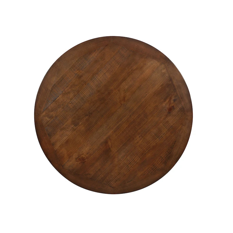 Table de salle à manger ronde en bois Sylmer Farmhouse de 54 pouces de Furniture of America