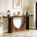 Console extra longue de style campagnard, table d'entrée vintage, table d'appoint en bois pour couloir