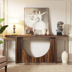 Console extra longue de style campagnard, table d'entrée vintage, table d'appoint en bois pour couloir