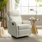 Fauteuil inclinable pivotant à bascule manuel Esteban Modern en similicuir avec dossier à oreilles